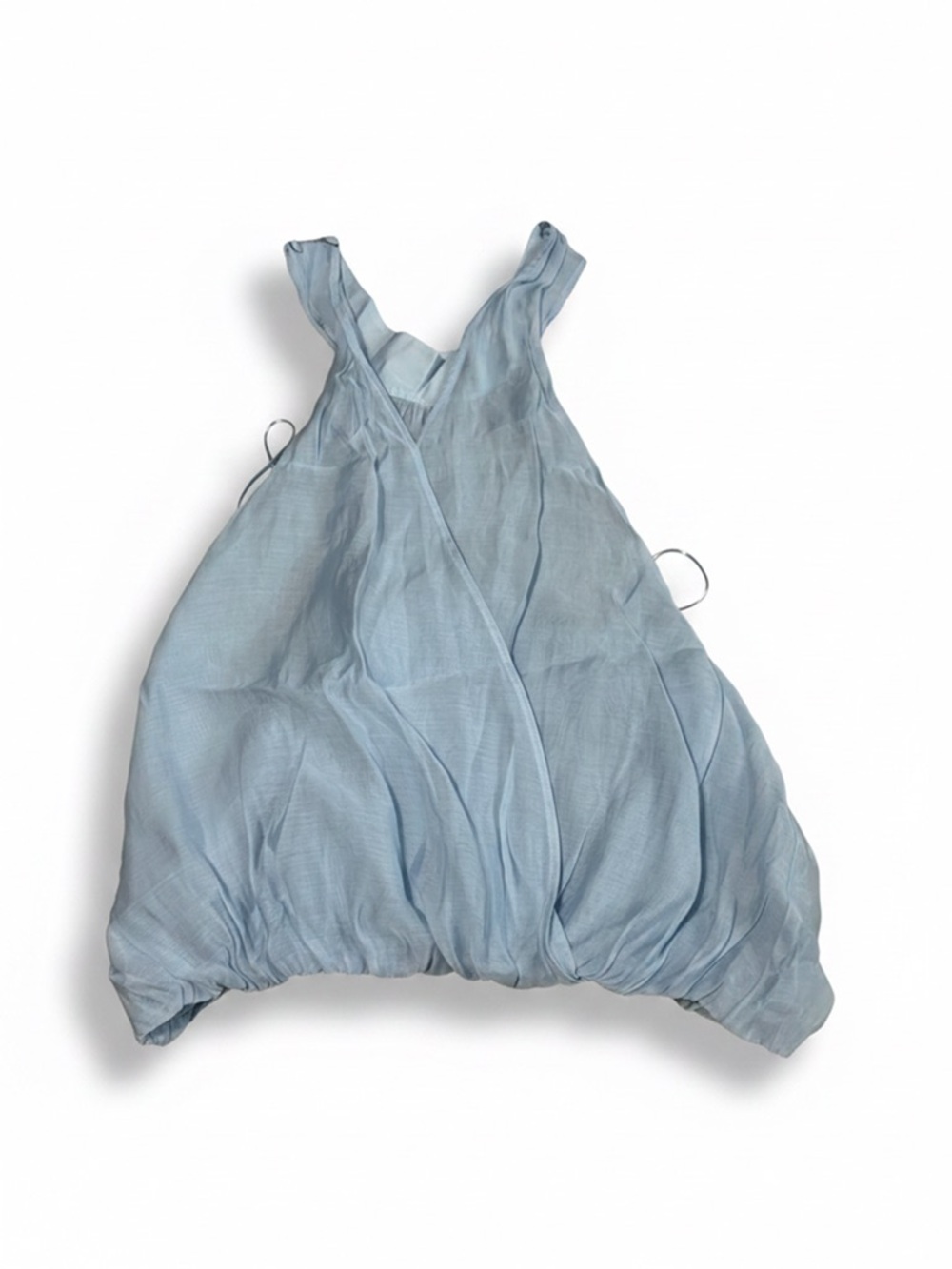 Anthropologie Pale Blue Sleeveless Bubble Top - Picture 2 of 6
